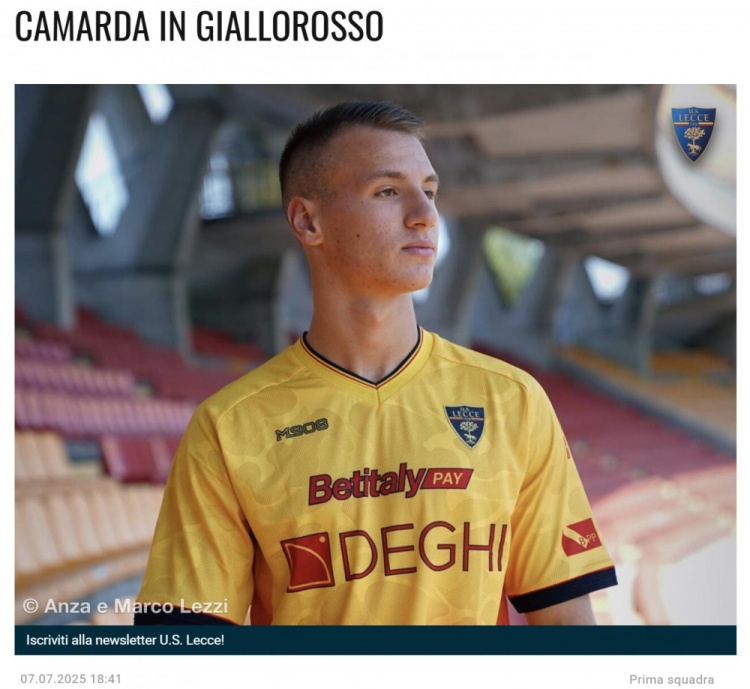 意媒：莱切主力前锋克尔斯托维奇离队，卡马达或迎意甲首秀先发